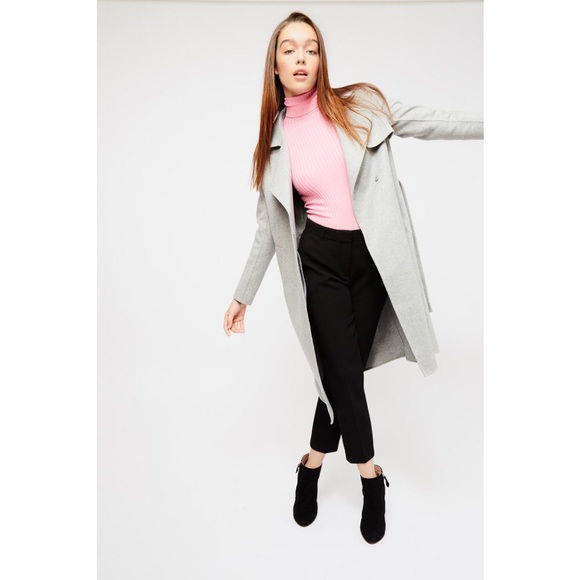 French brand Sinequanone Gray Trench Coat Sz S - Picture 2 of 8